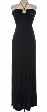 Lucy In the Sky Milly Halter Maxi Dress Black, M